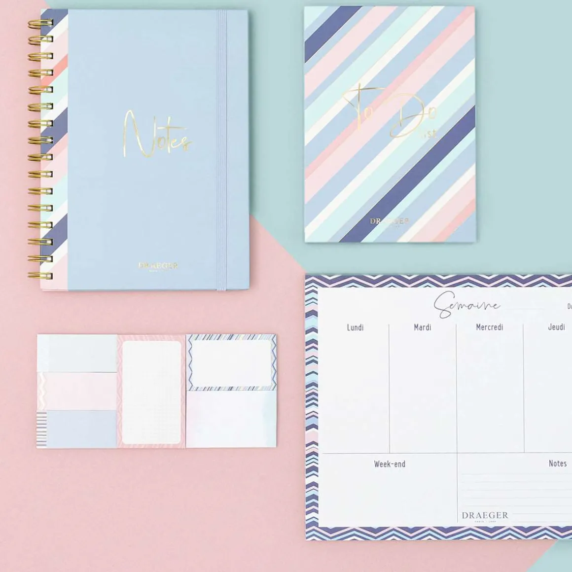 Bullet Journal|Accessoires*Draeger Paris 12 blocs de Sticky notes - pastel, floral