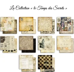 Papier Unitaire*Draeger Paris 10 feuilles imprimées Le Temps des secrets