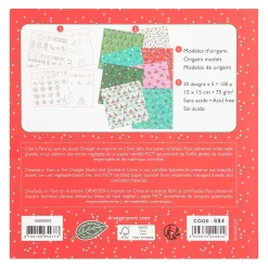 Papier Unitaire*Draeger Paris 100 papiers Origami - Noël des rennes