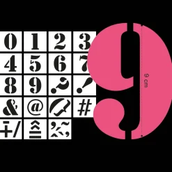 Accessoires & Outils De Diy|Bullet Journal*Draeger Paris 19 pochoirs - chiffres 9 cm