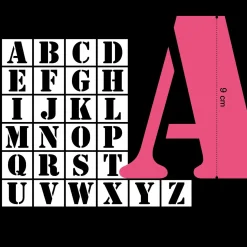 Accessoires & Outils De Diy|Bullet Journal*Draeger Paris 26 pochoirs lettres 9 cm