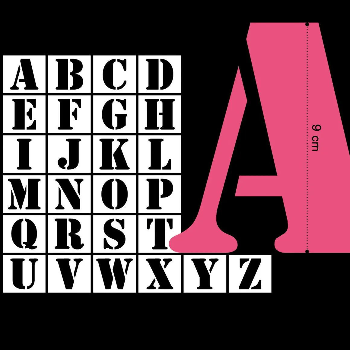 Accessoires & Outils De Diy|Bullet Journal*Draeger Paris 26 pochoirs lettres 9 cm