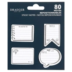 Bullet Journal|Accessoires*Draeger Paris 80 sticky notes noir et blanc