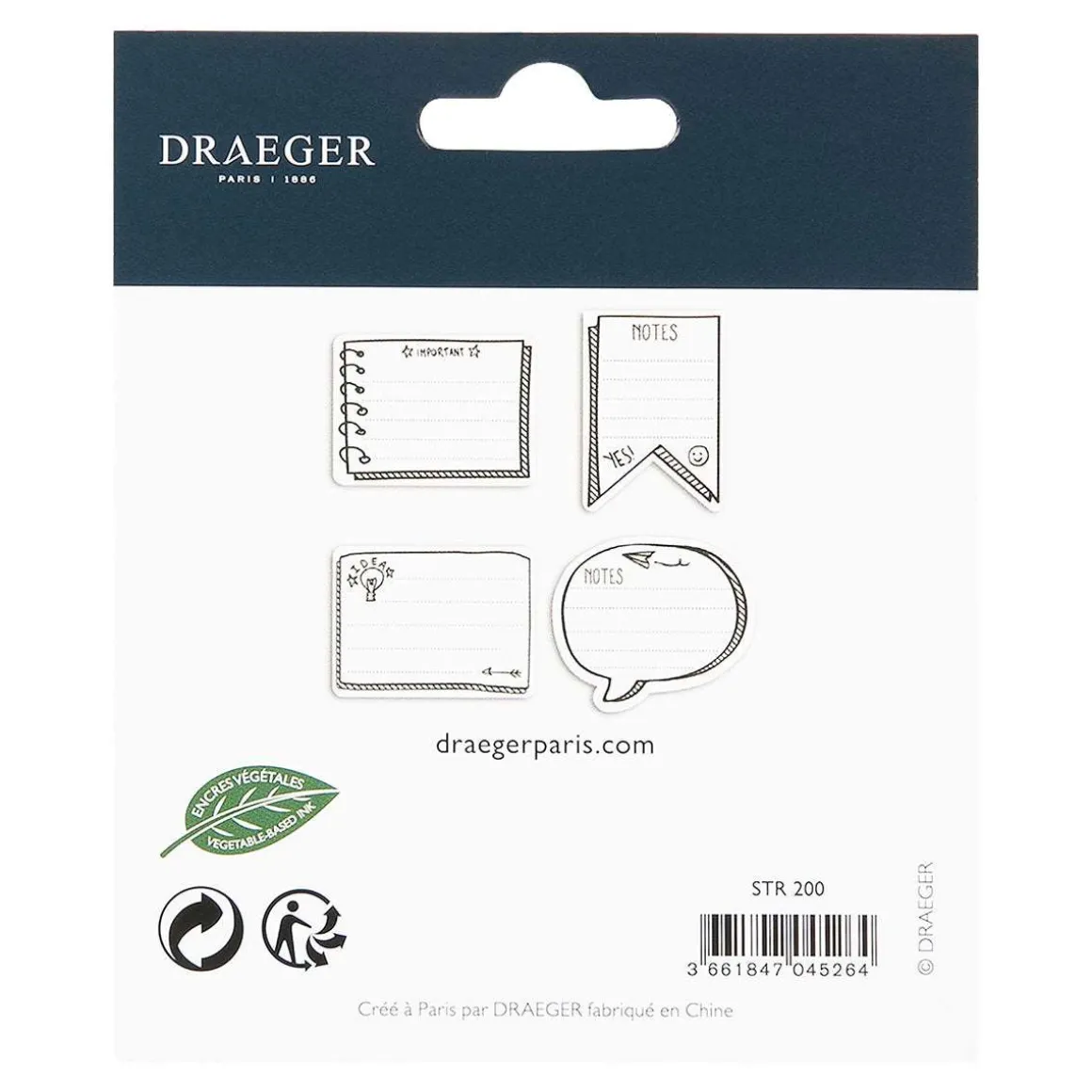 Bullet Journal|Accessoires*Draeger Paris 80 sticky notes noir et blanc