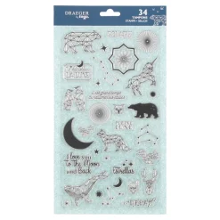 Accessoires & Outils De Diy|Bullet Journal*Draeger Paris 34 Tampons Crystal® Constellations