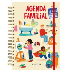 Agendas*Draeger Paris Agenda familial 2024-2025 18x25,5 cm - L'Organise Tout