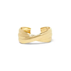 Bagues*Draeger Paris Bague 3 Anneaux Twistés - Ajustable - Doré à l'Or Fin