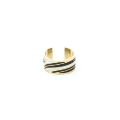 Bagues*Draeger Paris Bague Acier Cocktail Vague