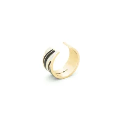 Bagues*Draeger Paris Bague Acier Cocktail Vague