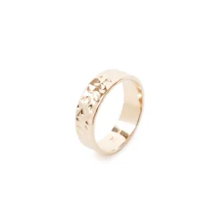 Bagues*Draeger Paris Bague large martelée - plaqué or