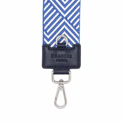 Bandoulieres De Sac*Draeger Paris Bandoulière Pour Sac - Motif chevrons Bleu