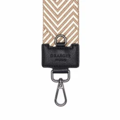 Bandoulieres De Sac*Draeger Paris Bandoulière Pour Sac - Motif Chevrons Noir