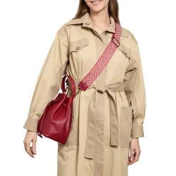 Bandoulieres De Sac*Draeger Paris Bandoulière Pour Sac - Motif Chevrons Bordeaux