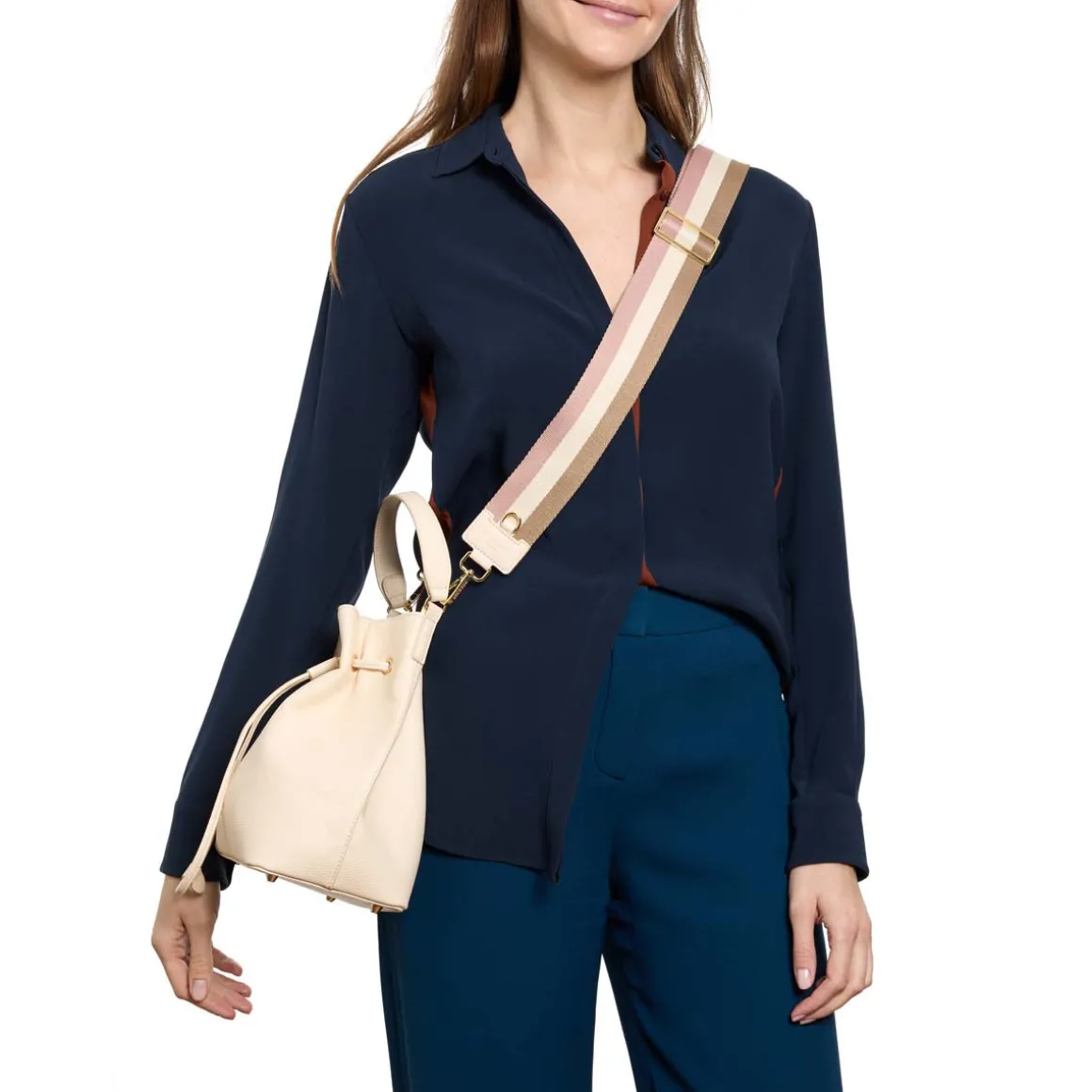 Bandoulieres De Sac*Draeger Paris Bandoulière Pour Sac - Tricolore Taupe