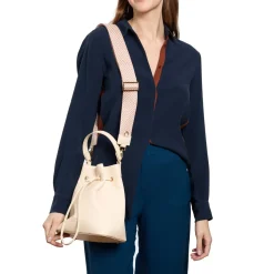 Bandoulieres De Sac*Draeger Paris Bandoulière Pour Sac -Motif Chevrons Taupe