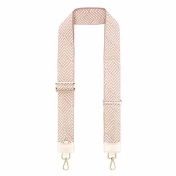 Bandoulieres De Sac*Draeger Paris Bandoulière Pour Sac -Motif Chevrons Taupe