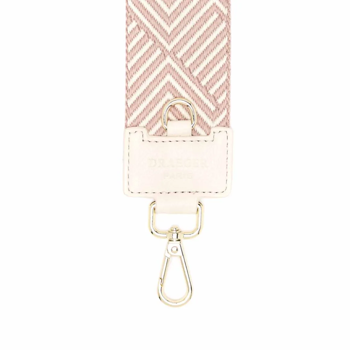 Bandoulieres De Sac*Draeger Paris Bandoulière Pour Sac -Motif Chevrons Taupe