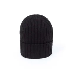 Bonnets*Draeger Paris Bonnet Cotelé Noir - Homme