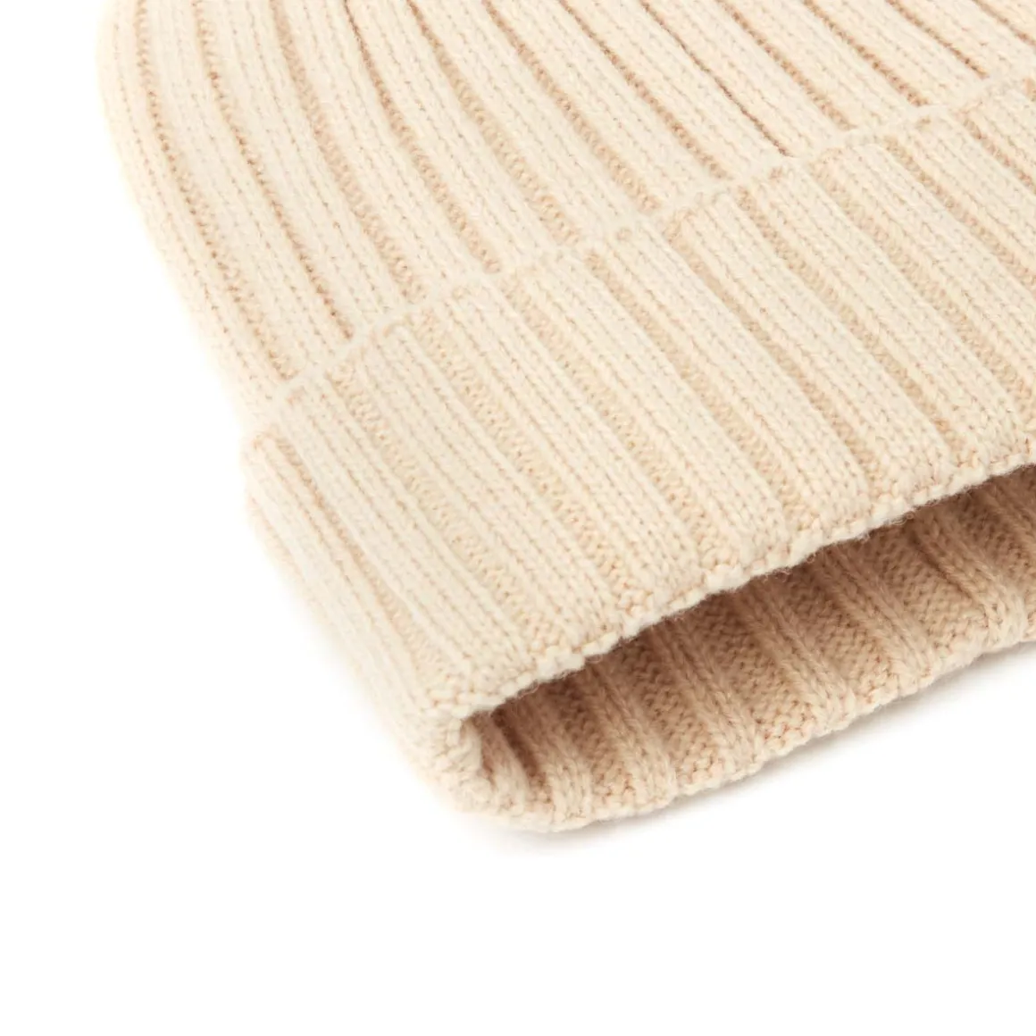 Bonnets*Draeger Paris Bonnet Cotelé Uni Beige - Taille unique
