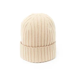 Bonnets*Draeger Paris Bonnet Cotelé Uni Beige - Taille unique