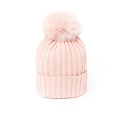 Bonnets*Draeger Paris Bonnet Côtelé Uni à Pompon - 3 coloris - Unisexe - Taille unique - coton