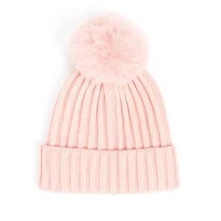 Bonnets*Draeger Paris Bonnet Côtelé Uni à Pompon - 3 coloris - Unisexe - Taille unique - coton