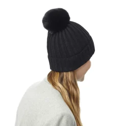 Bonnets*Draeger Paris Bonnet Côtelé Uni à Pompon - 3 coloris - Unisexe - Taille unique - coton