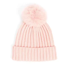 Bonnets*Draeger Paris Bonnet Côtelé Uni à Pompon - 3 coloris - Unisexe - Taille unique - coton