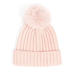 Bonnets*Draeger Paris Bonnet Côtelé Uni à Pompon - 3 coloris - Unisexe - Taille unique - coton