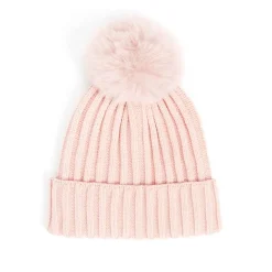 Bonnets*Draeger Paris Bonnet Côtelé Uni à Pompon - 3 coloris - Unisexe - Taille unique - coton