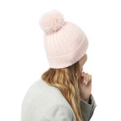 Bonnets*Draeger Paris Bonnet Côtelé Uni à Pompon - 3 coloris - Unisexe - Taille unique - coton