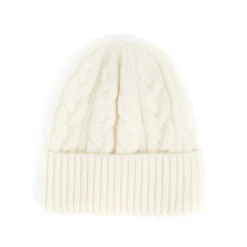 Bonnets*Draeger Paris Bonnet Torsades Crème - Femme - Taille unique