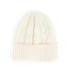 Bonnets*Draeger Paris Bonnet Torsades Crème - Femme - Taille unique