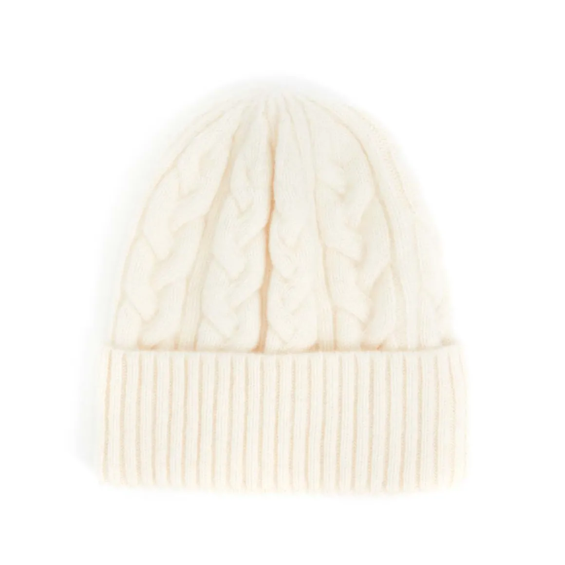 Bonnets*Draeger Paris Bonnet Torsades Crème - Femme - Taille unique