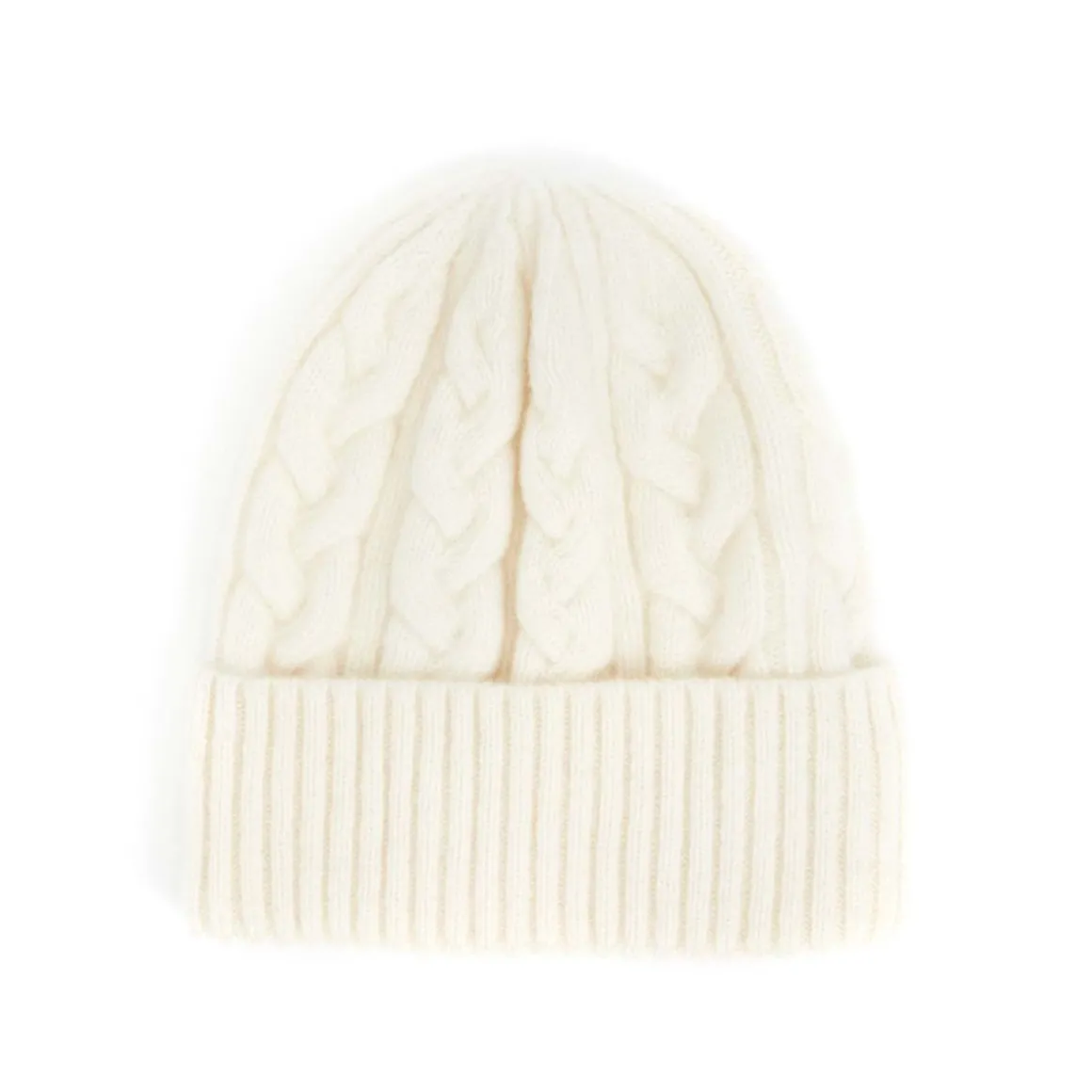 Bonnets*Draeger Paris Bonnet Torsades Crème - Femme - Taille unique