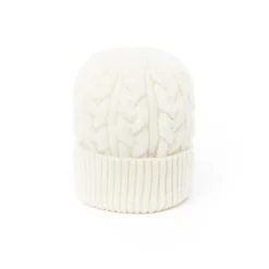 Bonnets*Draeger Paris Bonnet Torsades Crème - Femme - Taille unique