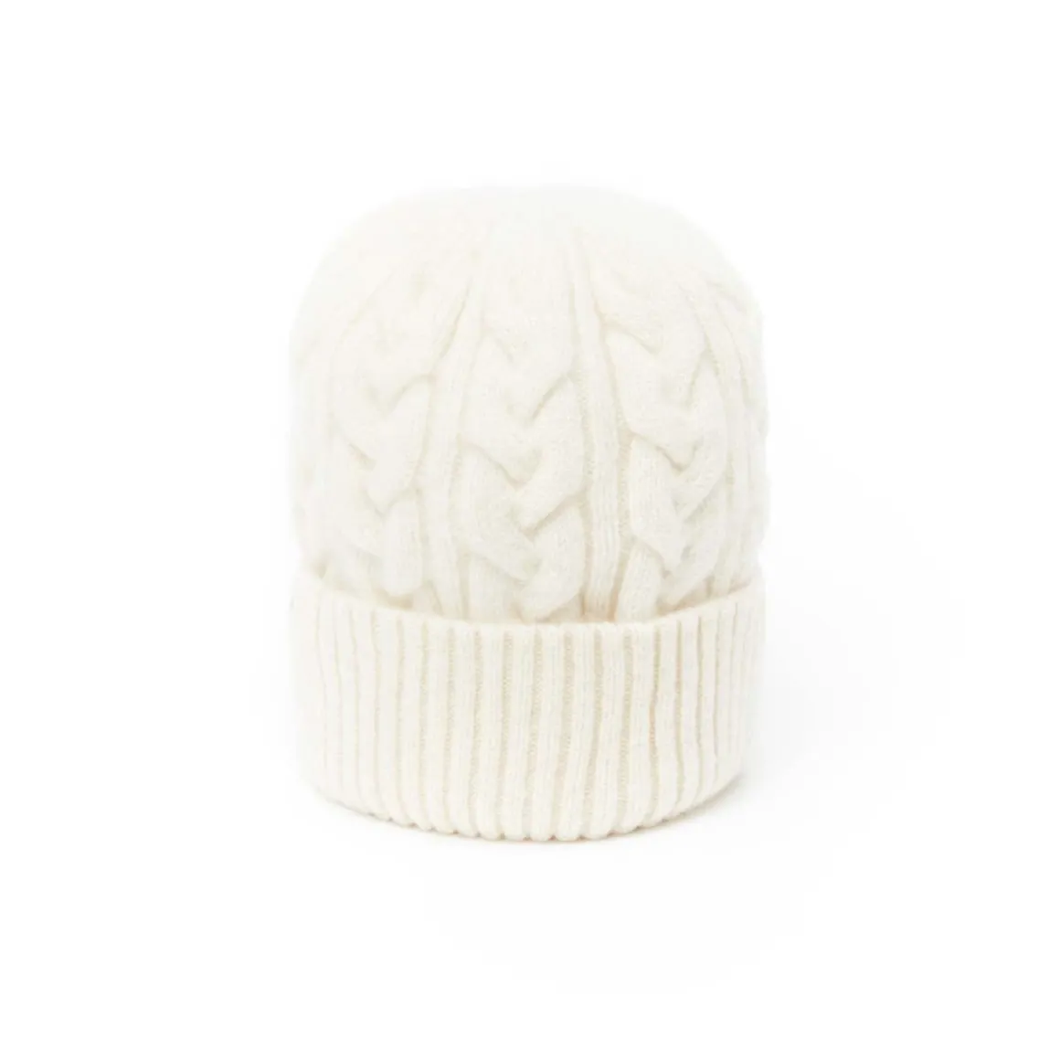 Bonnets*Draeger Paris Bonnet Torsades Crème - Femme - Taille unique