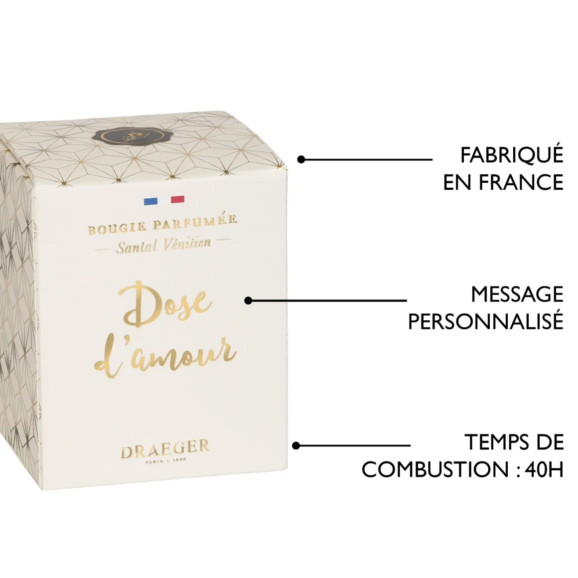 Bougies & Photophores*Draeger Paris Bougie cadeau amour