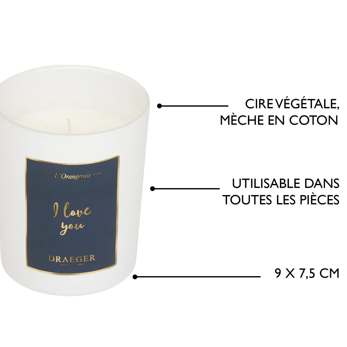 Bougies & Photophores*Draeger Paris Bougie cadeau amour