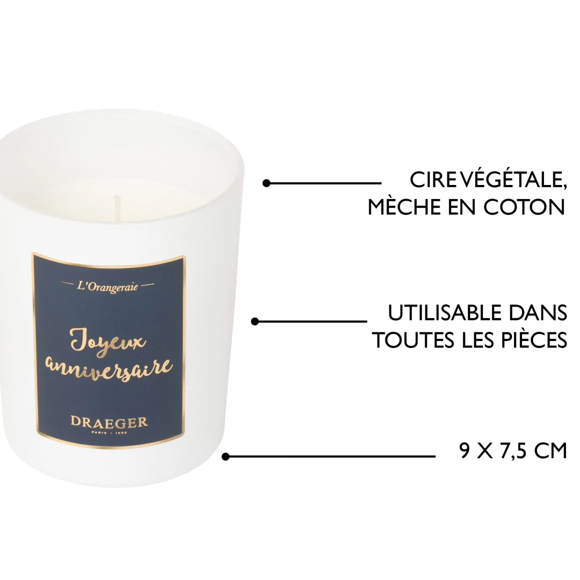 Bougies & Photophores*Draeger Paris Bougie cadeau occasion