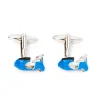 Boutons De Manchette*Draeger Paris Boutons de manchette - Scooter - Bleu - Homme