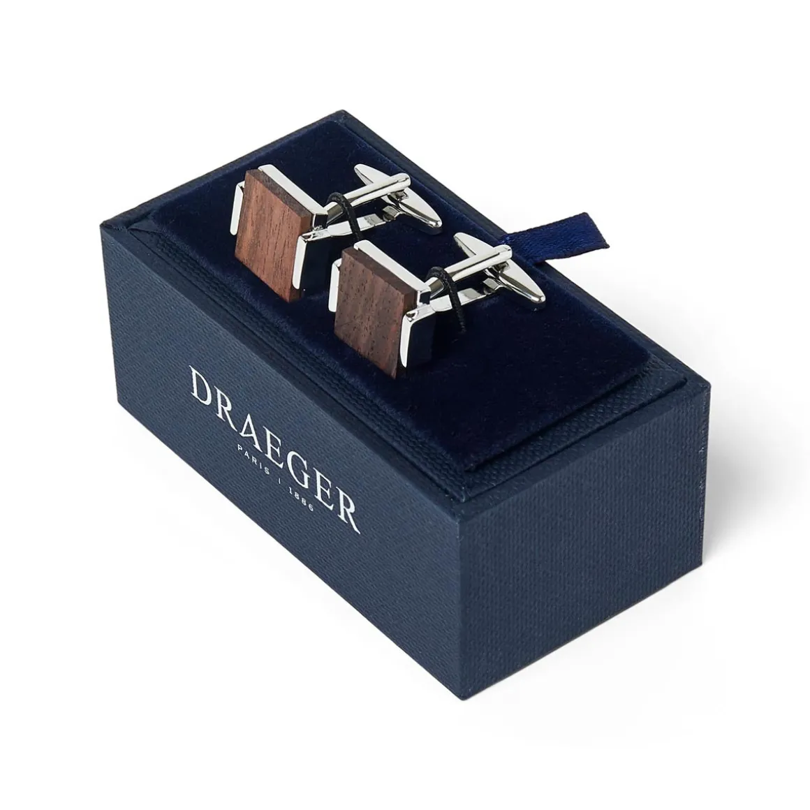 Boutons De Manchette*Draeger Paris Boutons de manchette bois marron et argentés