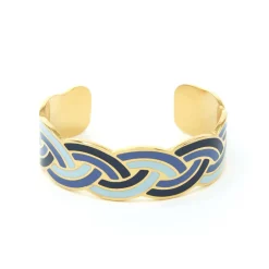 Bracelets*Draeger Paris Bracelet Jonc émail Tokyo tressé - Bleu