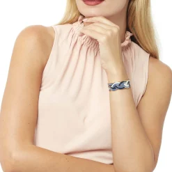 Bracelets*Draeger Paris Bracelet Jonc émail Tokyo tressé - Bleu