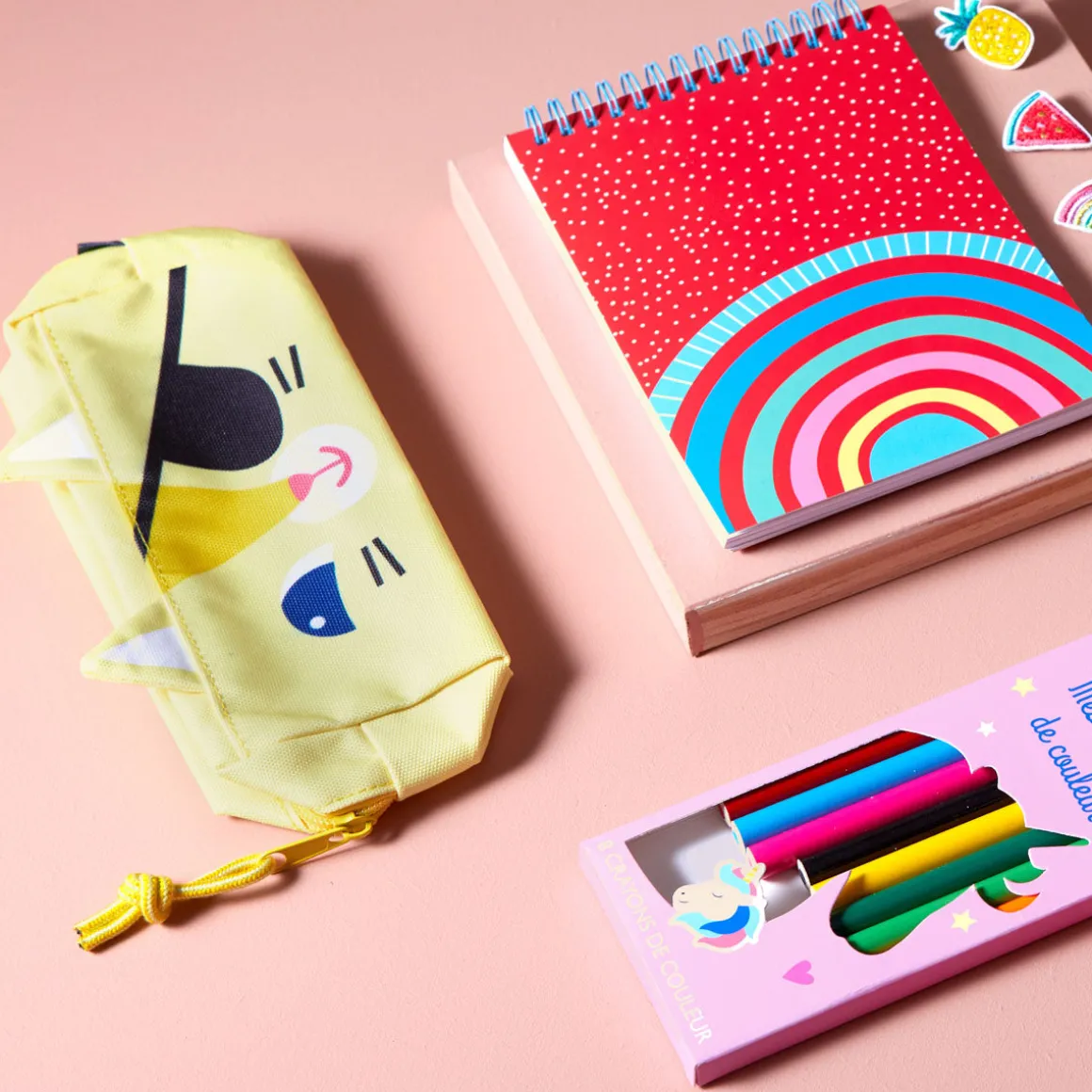 Fournitures Scolaires*Draeger Paris Cahier à spirales arc-en-ciel