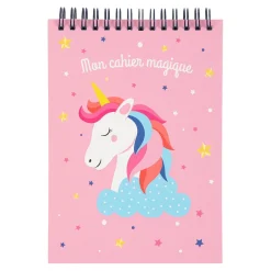 Fournitures Scolaires*Draeger Paris Cahier à spirales licorne