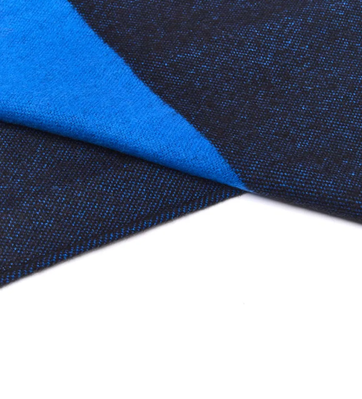 Foulards & Capes*Draeger Paris Cape Bicolore d'Hiver - Bleu roi et Noir