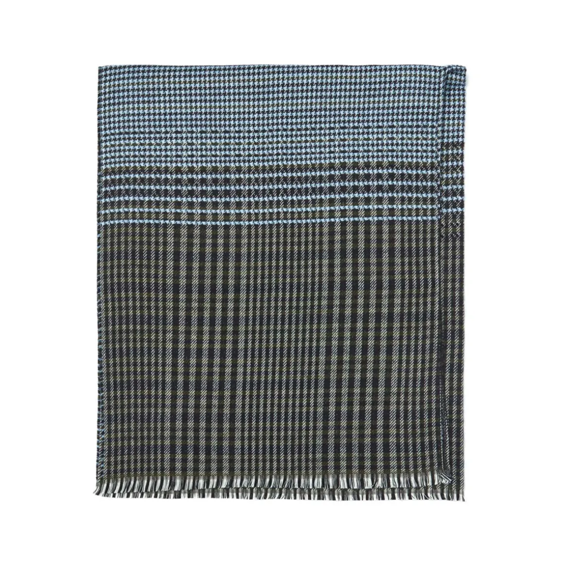 Foulards & Capes*Draeger Paris Cape Carreaux Ciel Kaki