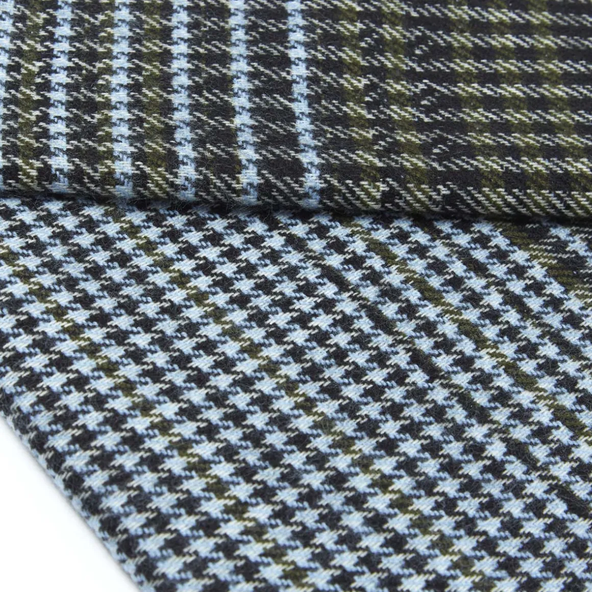 Foulards & Capes*Draeger Paris Cape Carreaux Ciel Kaki