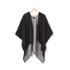 Foulards & Capes*Draeger Paris Cape Réversible d'Hiver - Noire et Grise